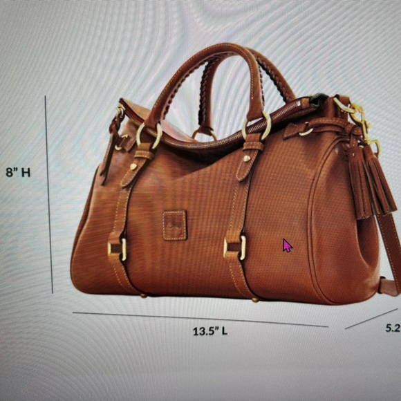 Dooney & Bourke Large Navy Satchel with Gold Accents - Picture 5 of 5